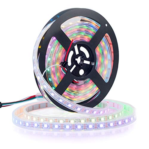 WS2812 ECO 5M 300 LEDs RGB Individuell adressierbar BTF-LIGHTING Legierungsdraht WS2812 60Pixels/m 5050 SMD Flexibler Lichtstreifen Weiß PCB DC 5V IP67 Wasserdicht für Heimdekoration - Pcb Weiß Ip67 - 5m 300leds