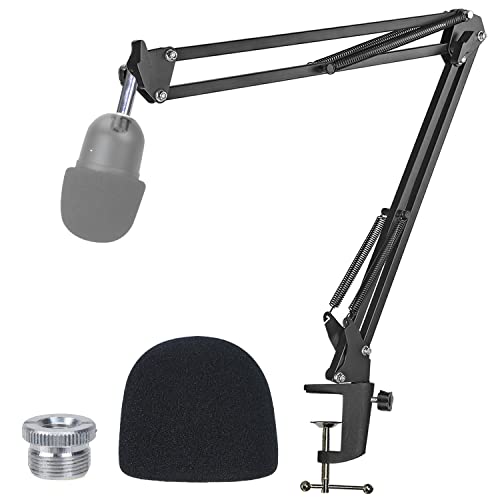 Razer Seiren Mini Boom Arm with Pop Filter - Mic Stand with Foam Cover Windscreen Compatible with Razer Seiren Mini Streaming Microphone by YOUSHARES - 01 Mic Stand
