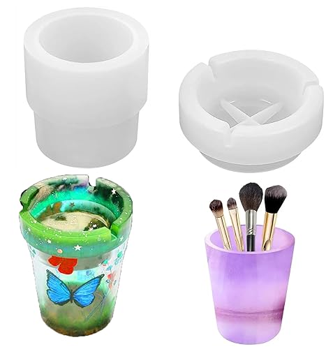 DIYBravo Resin Mould Car Box Jar Pen holder Silicone mould with Lid Epoxy Resin Casting Mould for DIY Making Box Car Home Offices Table Decor (clear) - Clear