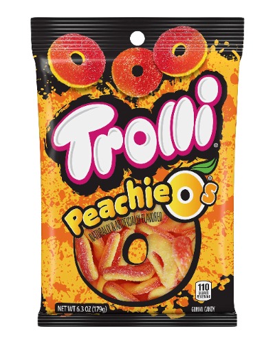 Trolli Peachie-O Rings, Peach, 6.3 Ounce (Pack of 8) - Peachie O's 6.3 Ounce (Pack of 8)
