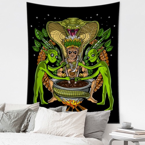 Alien Mushroom Phycadelic Tapestry - 320x180cm / gt1087-7