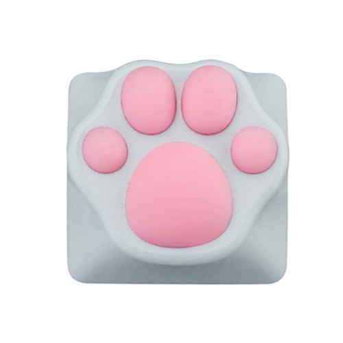 Silicone Cat Pawl Keycap - White