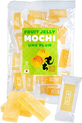Jelly Fruit Mochi, Japanese Traditional Candy, individually wrapped, Artisanal Handworks, 100% Japanese Ume Plum, 300g【YAMASAN】 - Ume Plum