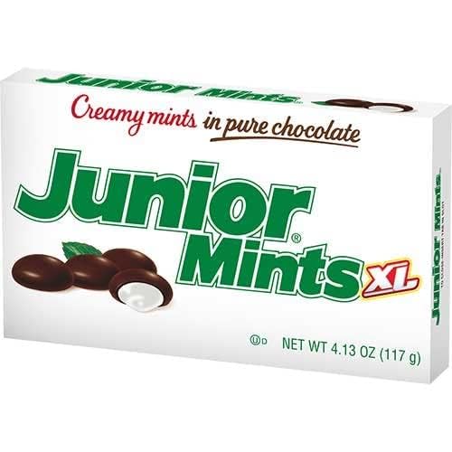 Junior Mints XL - Creamy Mints Infused in Rich Chocolate Candy - Extra Large Box (Pack of 4) - Mint - Pack of 4