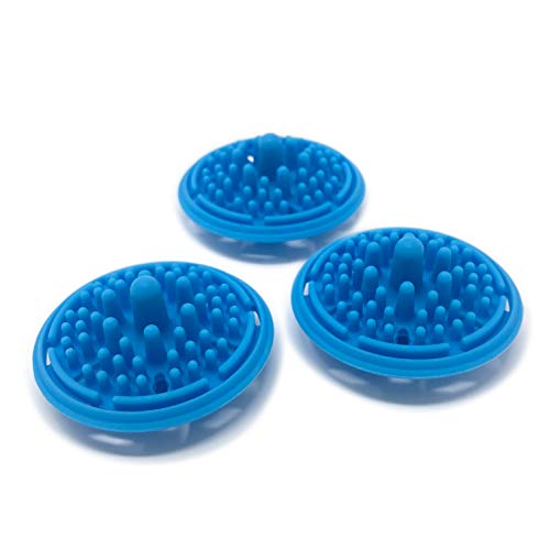 Paint Puck Paint Brush Cleaner (3-Pack - Blue) Silicone Cup Insert Cleaning System | Fine Art, Studio, Classroom | Acrylic, Watercolor, Oil, Thicker Mediums | Reusable, Ecofriendly