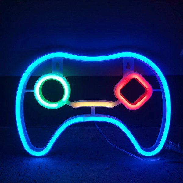 Game Controller Neon Sign Gamepad LED Lights Gaming Room Setup - RegisBox