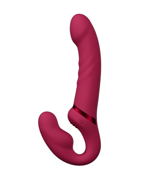 LOVENSE Lapis Strapless Strap on Dildos Double-Ended G Spot Vibrator with Flexible Bulb Vibrating Butt Plug Adult Toy & Game Remote Control Clitoral Stimulator Sex Toys for Women Lesbian Couple