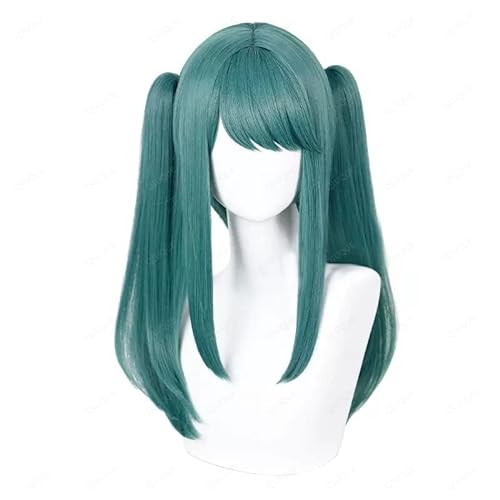 Xingwang Queen Anime Cosplay Wig Clip on Ponytails Gray Green Wigs for Women Girls