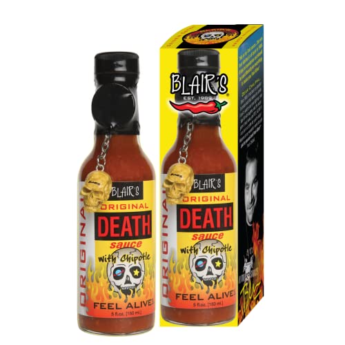 RetailSource Death Sauce with Chipotle and Skull Key Chain, Original, 5 oz.