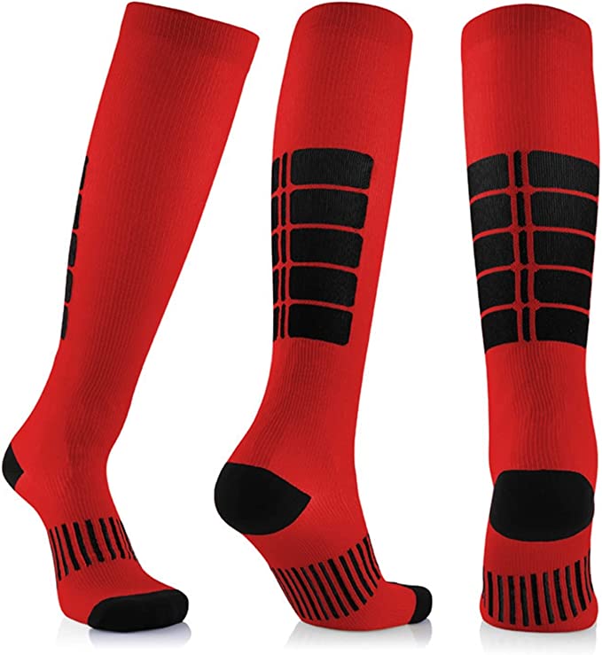 Red Athletic Knee High (Compression Socks) - L/XL