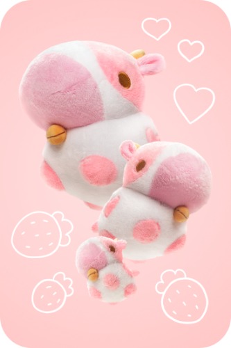 Mabel the Strawberry Cow | Keychain 4"