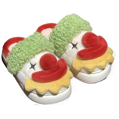 NTRUEML Clown Cotton Slippers Christmas Halloween Autumn Winter Indoor Home Cute Warm Clown Slippers - 7.5-8.5 Women/6-7 Men