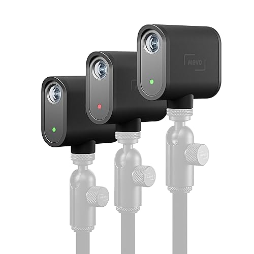 Logitech for Creators Mevo Start 3-Pack Wireless Live Streaming Cameras, for Multi-Camera HD Video,App Control and Stream via Smartphone or Wi-Fi - 3 Pack