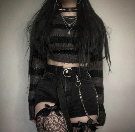 'Ashes to Ashes' Black and Gray Grunge Sweater - S / as shown