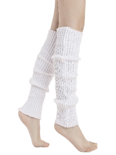 Sarfel Leg Warmers for Women 80s Ribbed Knit Leg Warmer Custume Womens Leg Warmers Sports Party Accessories - One Size White