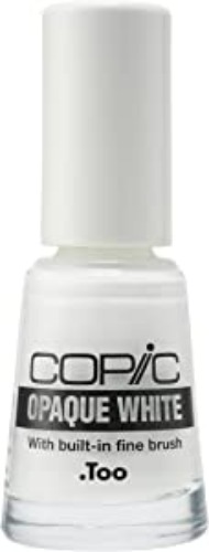 Copic Marker Opaque Water-Based Paint with Brush, 7 ml, White (COPQBRSH)