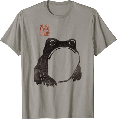 Cute Cottagecore Frog - Grumpy Japanese Frog T-Shirt