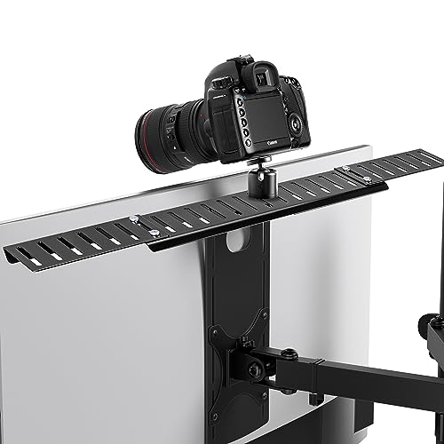 HumanCentric DSLR Camera Mount, Monitor Shelf for VESA Arms, Black - Extra Large Shelf