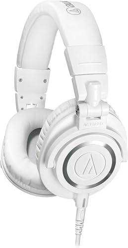 Audio-Technica M50xWH Professional Monitor Headphones White - White - Wired - Single