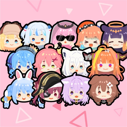 Holo Vtuber Stickers Fan Merch, Gura, Calliope, Kiara, Amelia, Ninomae Ina'nis, Suisei, Miko, Fubuki, Coco, Pekora, Marine, Okayu, Korone - Full set of 13