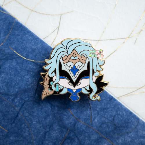 Genshin Impact Il Dottore the Harbinger Hard Enamel Pin - [A Grade] / Simple Rubber Back