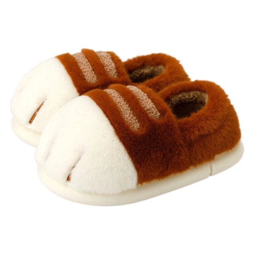 Cute Cat Paw Slippers | Coffee PVC / 40-41
