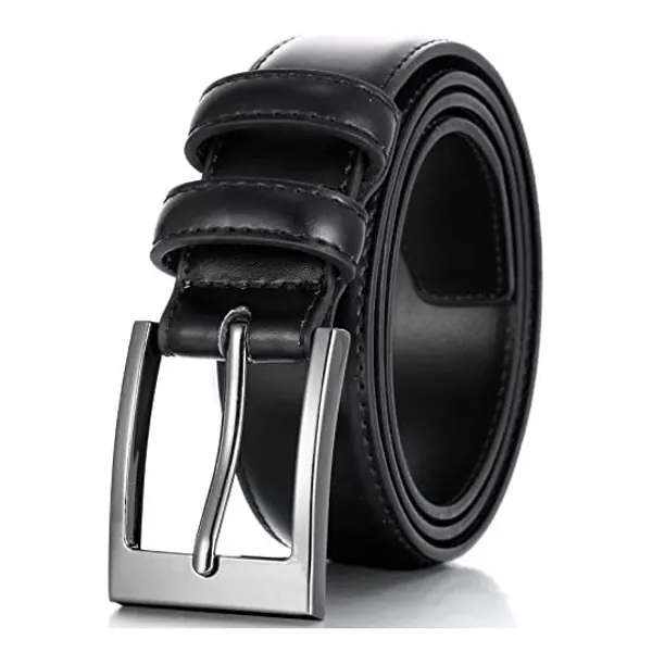 
                            Marino’s Men Genuine Leather Dress Belt with Single Prong Buckle
                        
