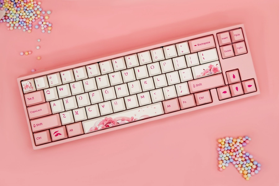 Ducky x Varmilo Miya Pro Sakura Round 2 White LED 65% Mechanical Keyboard