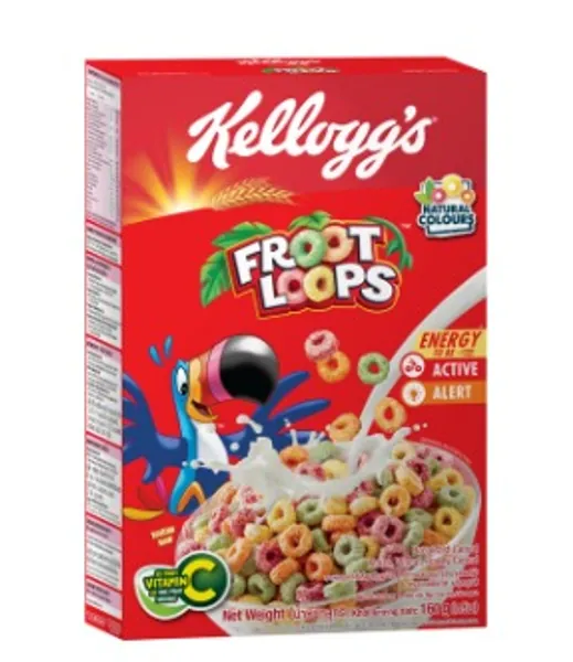 5 x Kellogg's Froot Loops 300mg Cereal Box