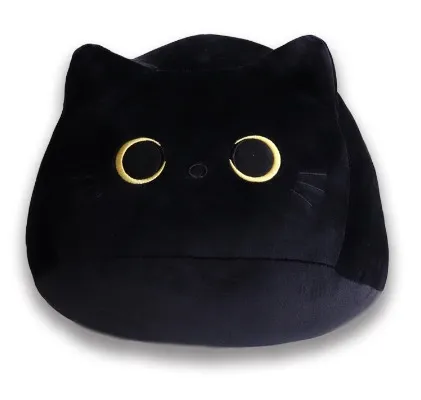 Soft and Adorable Cat Pillow Plush Black Cat Doll Cute Cat Doll