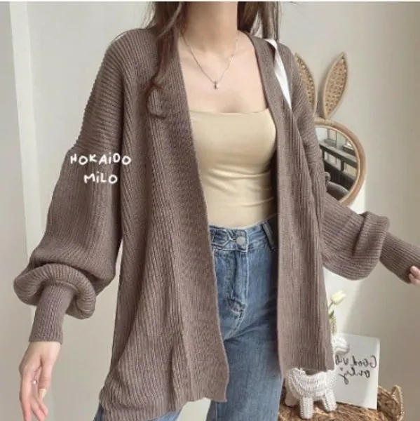 HOKAIDO Knit Cardigan Burgundy