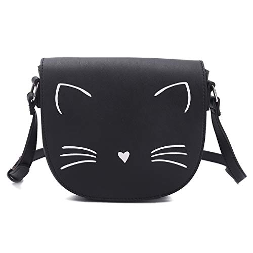 Gladdon Crossbody Bags for Teen Girls Small Fashion Preteen Purses Cat - Black