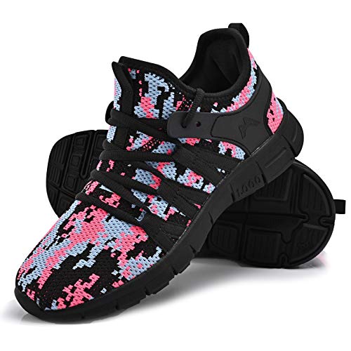 INZCOU Running Shoes Lightweight Tennis Shoes Non Slip Gym Workout Shoes Breathable Mesh Walking Sneakers - 8.5 Women/7.5 Men - 20-camouflage Black
