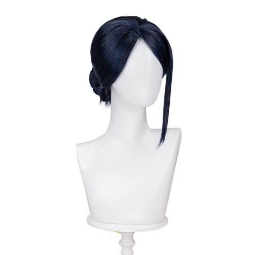 【Ready For Ship】【Front Lace】DokiDoki Game Wig / Eyepatch the Sheriff of Piltover Long Straight Purple Hair | 【NOT Front Lace】Ver 2. Wig Only-Ready For Ship