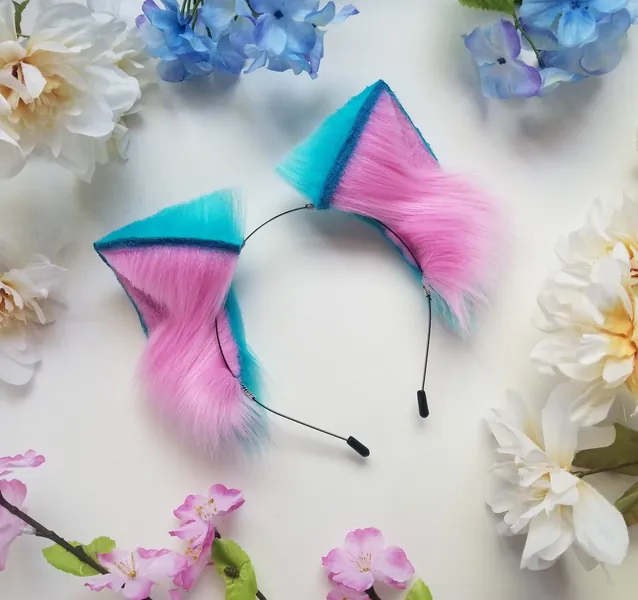 BYO Realistic Cat Ears / Furry Animal Cosplay Kitten Ears / Faux Fur Adult Costume Kitty Cat Ears / Cute Kawaii Anime Fashion Accessory
