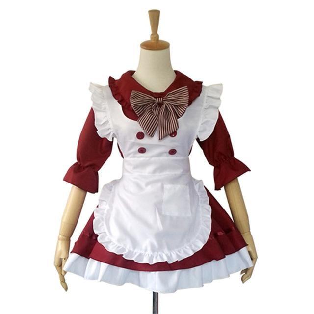 Sweet Maid Dress - Wine / L