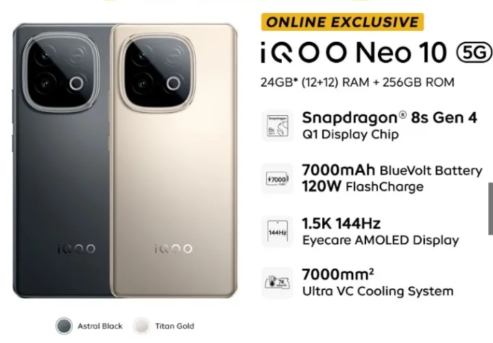Golden iQOO Neo 10