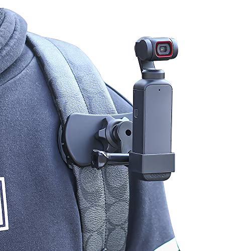 SUREWO Rotation à 360 ° pour Sac à Dos avec Sangle de Fixation Rapide avec Cadre Extensible Compatible avec DJI Osmo Pocket, Osmo Pocet 2 - For Pocket
