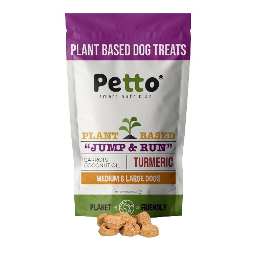 "Jump & Run" Plant Based Dog Treats with Turmeric, Carrots and Coconut Oil 100g