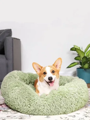 1pc Plush Pet Bed For Cat And Dog For Sleeping | SHEIN UK