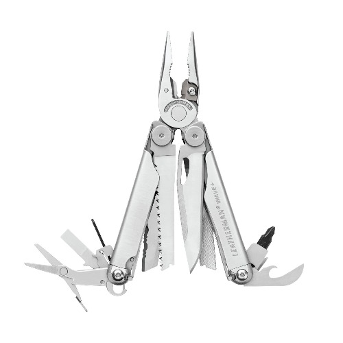 LEATHERMAN Wave Plus - The multi-tool for any task, 18 multipurpose tools with lockable blades for camping, DIY and outdoor adventures made in the USA in stainless steel
