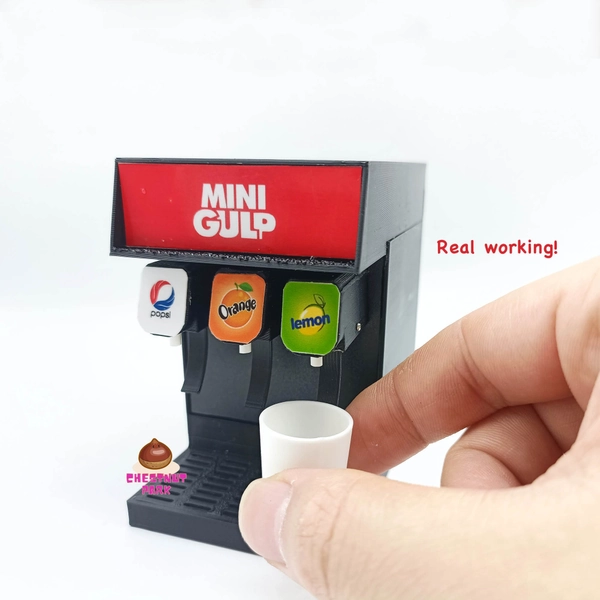 Miniature REAL 3in1 Soda Water Dispenser : Miniature real cooking kitchen