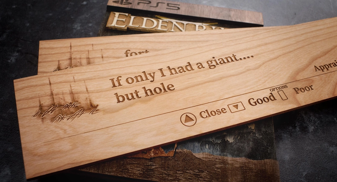 Custom Wooden Elden Ring Message