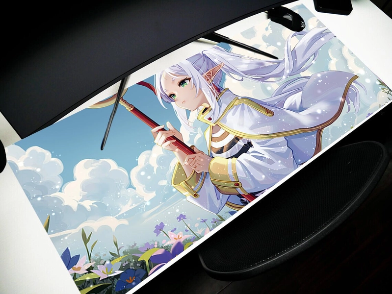 Frieren XXL Gaming Mousepad, Frieren Anime, Frieren Merch, Frieren deskpad, Anime deskpad, Anime mousepad