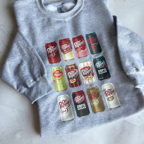 Dr. Pepper Crewneck Sweatshirt PRE-ORDERS | 2X Large / Grey