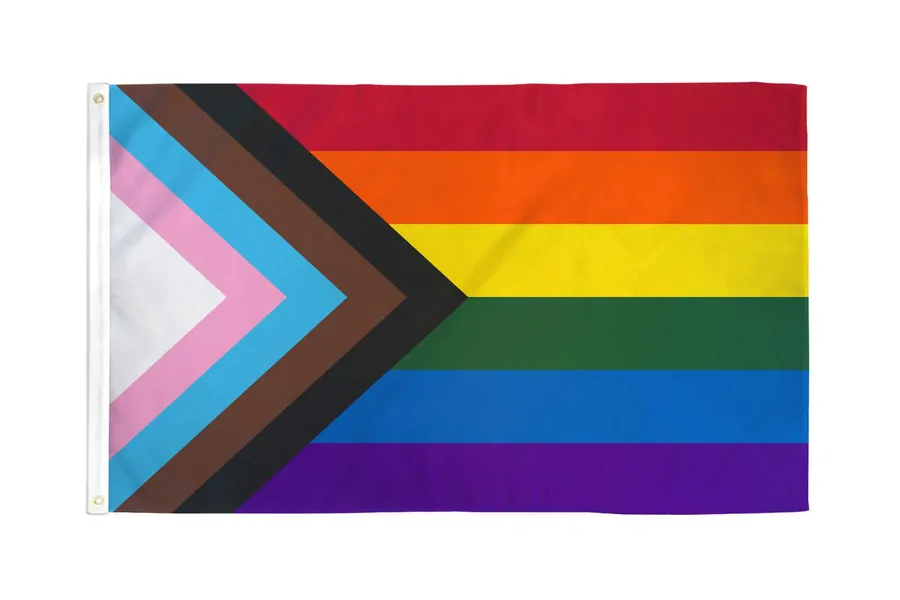 THE FLAG JOINT - Progress Pride Flag 3x5ft Poly - Perfect for Showing Your Pride Community Support! - UV Resistant, Dye-Sublimated Bright BOLD Colors! -