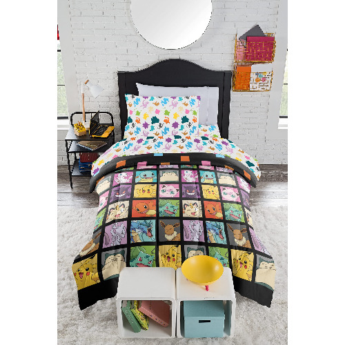 Pokémon, "Kanto Favorites" Twin Bed in a Bag Set, 64" x 86", Multi Color - 