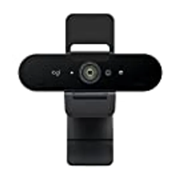 Logitech Brio 4K Webcam, Ultra 4K HD Video Calling, Noise-Canceling mic, HD Auto Light Correction, Wide Field of View, Works with Microsoft Teams, Zoom, Google Voice, PC/Mac/Laptop/Macbook/Tablet