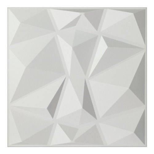 Art3d Textures 3D Wall Panels White Diamond Design Pack of 12 Tiles 32 Sq Ft (PVC)