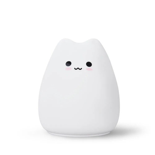 Cute Cat Kawaii Cozy LED Colour Changing Night Lamp Touch Sensor - Smiling Cat